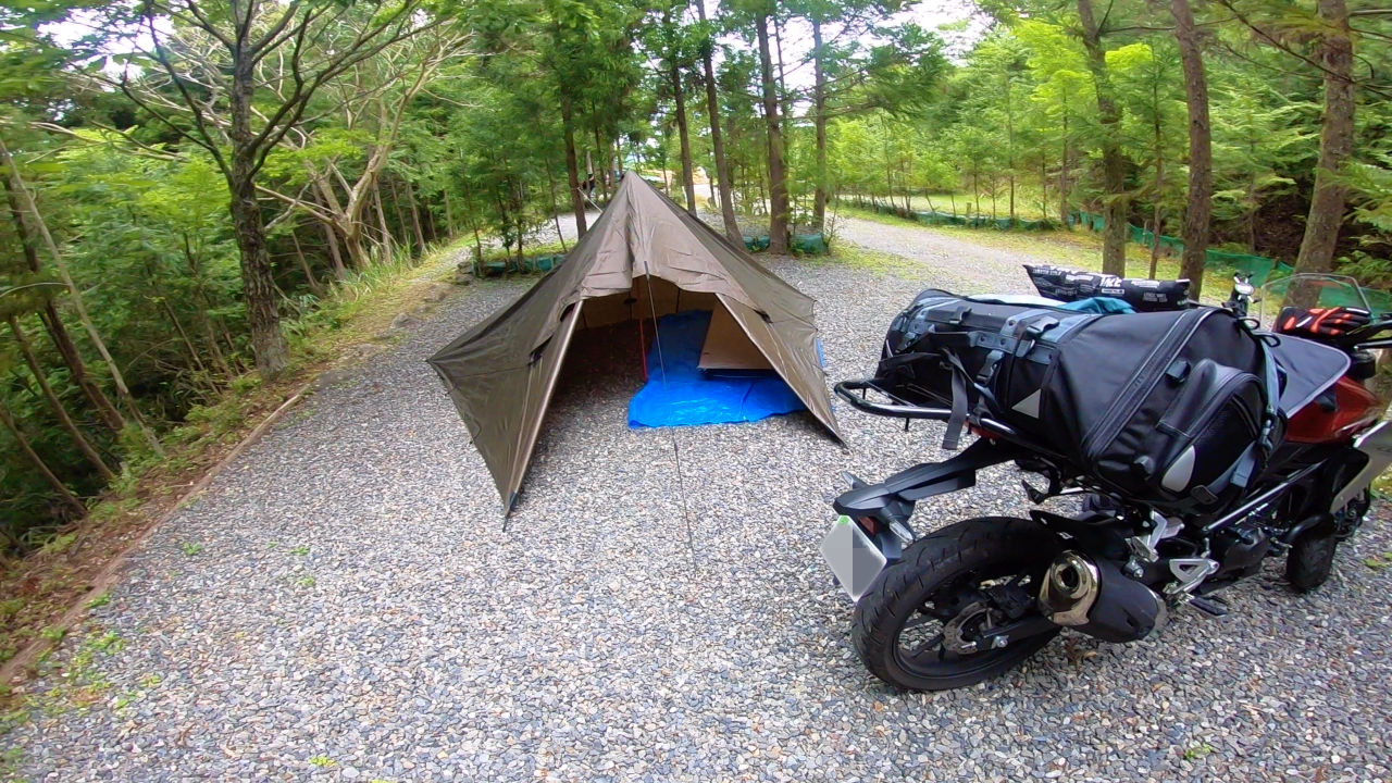 Ddタープでステルス張りしてタープ泊をやってみた バイクとキャンプを楽しむブログ